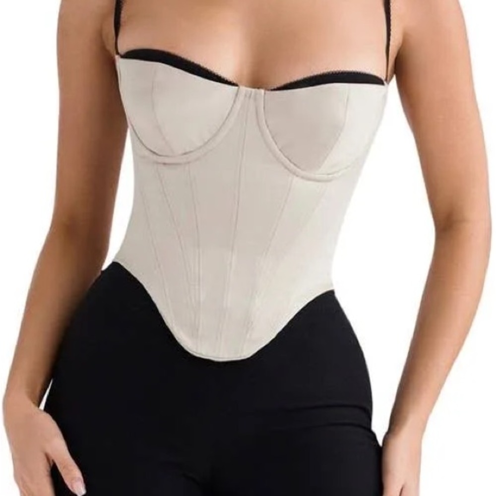 House of CB Luette satin corset top